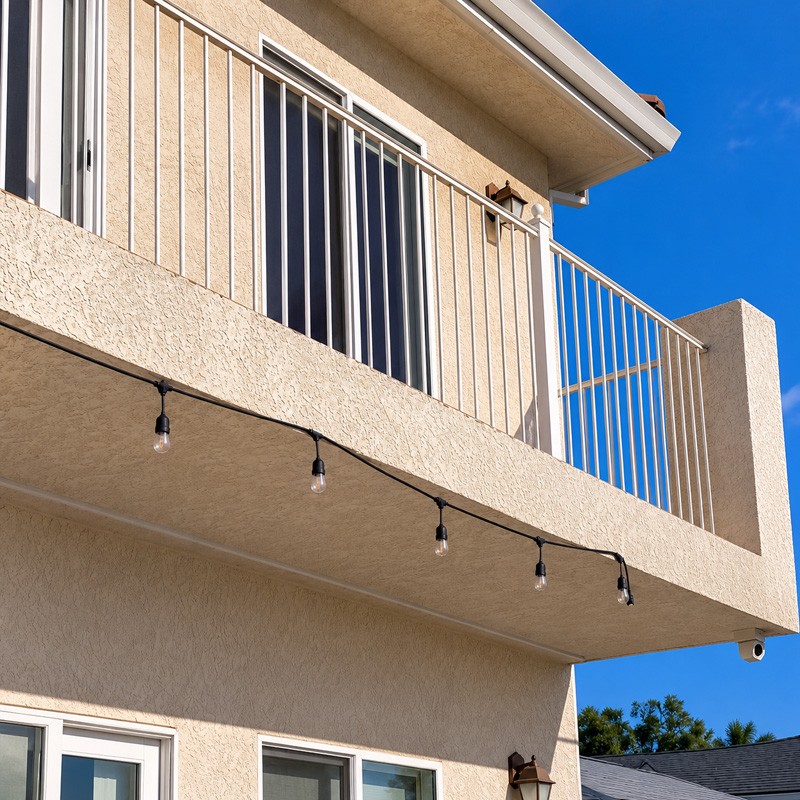 After: the same balcony soft washed clean by S&S Mobile Pressure Washing