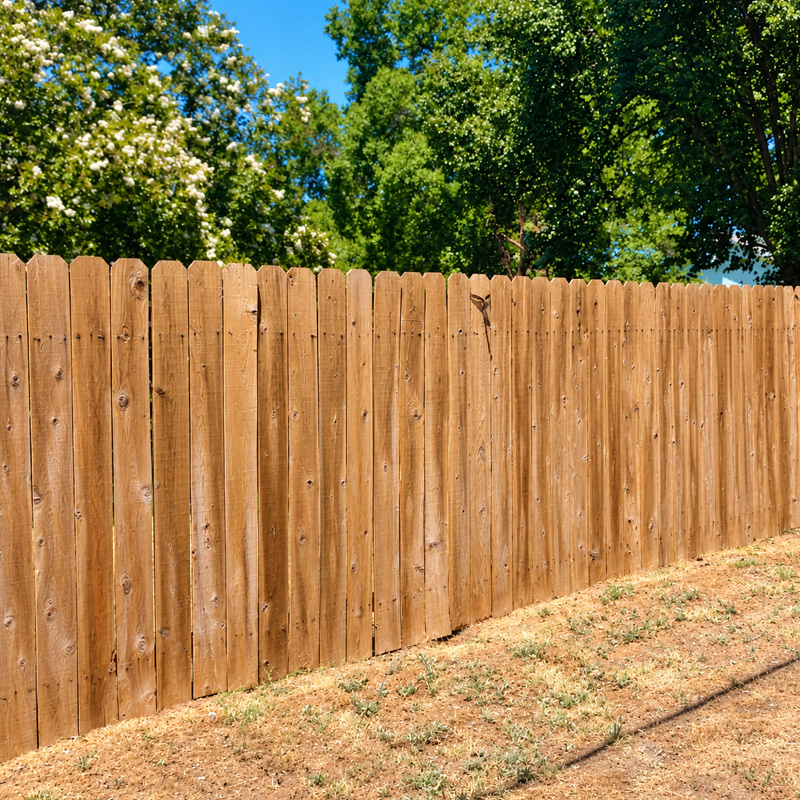 After: the same fence pressure washed to its natural wood color by S&S Mobile Pressure Washing